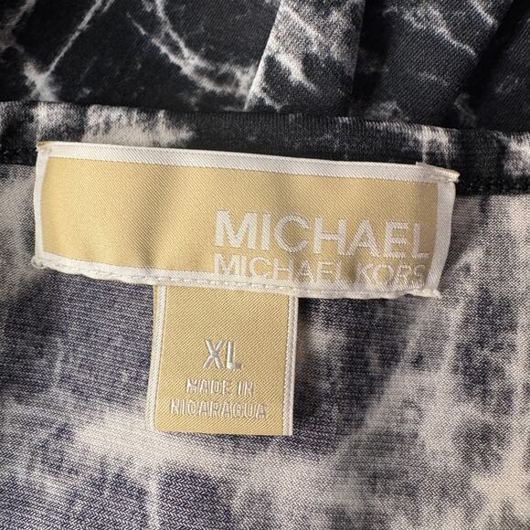 Michael Michael Kors X-Large Top Sleeveless Abstract Stretch Draped Scoop Neck - Picture 6 of 8